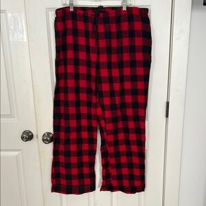 Wondershop Plaid Pajama Pants size XL red black checkered drawstring waist
